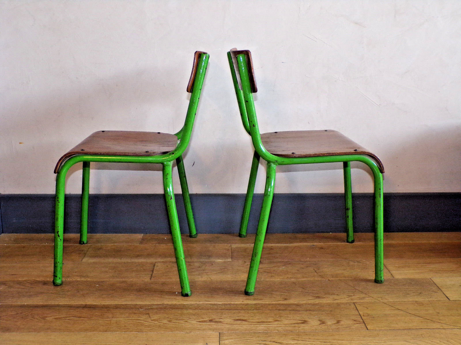 Pair small school chairs