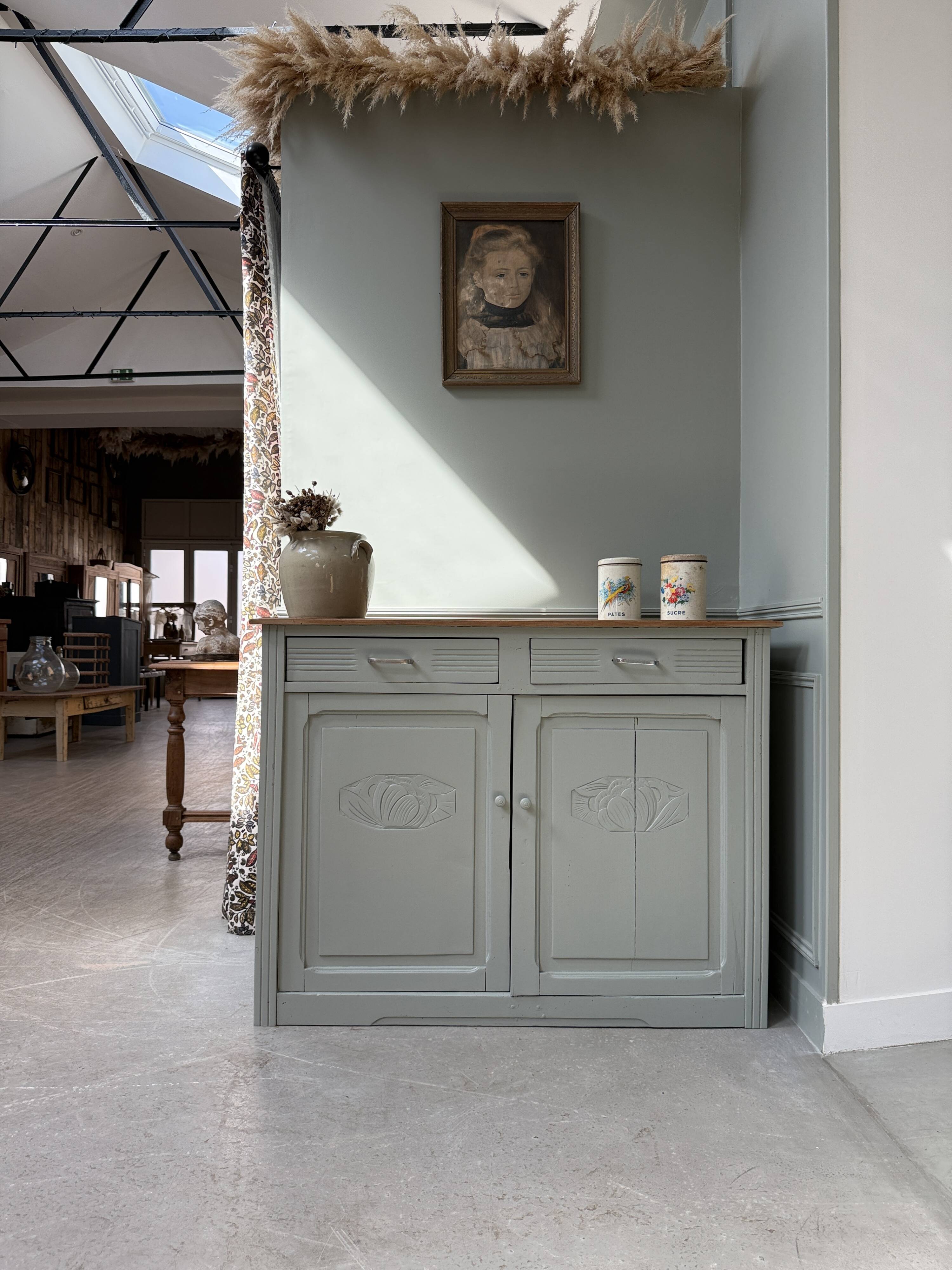 Art Deco green sideboard