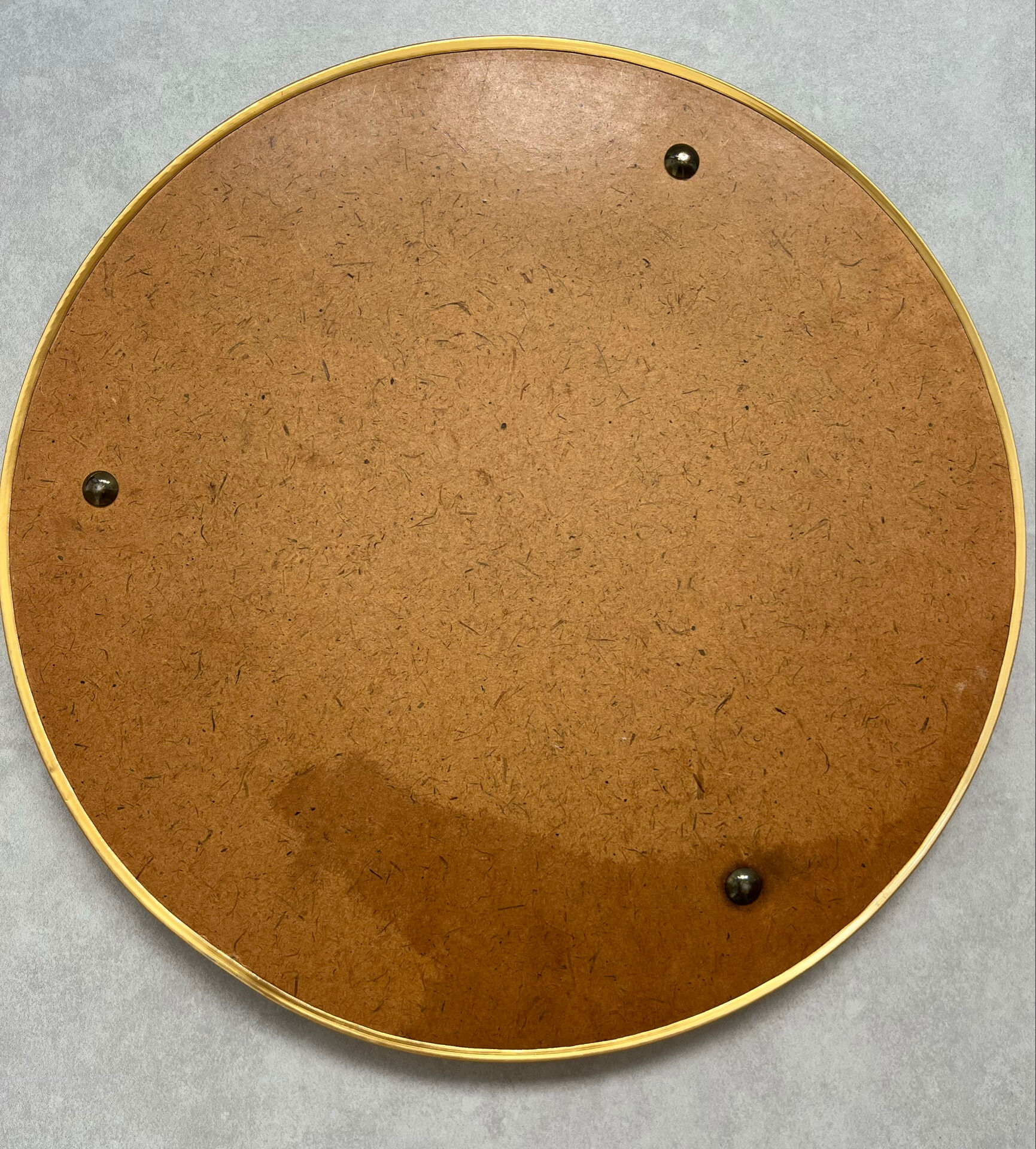 Plateau miroir rond et doré