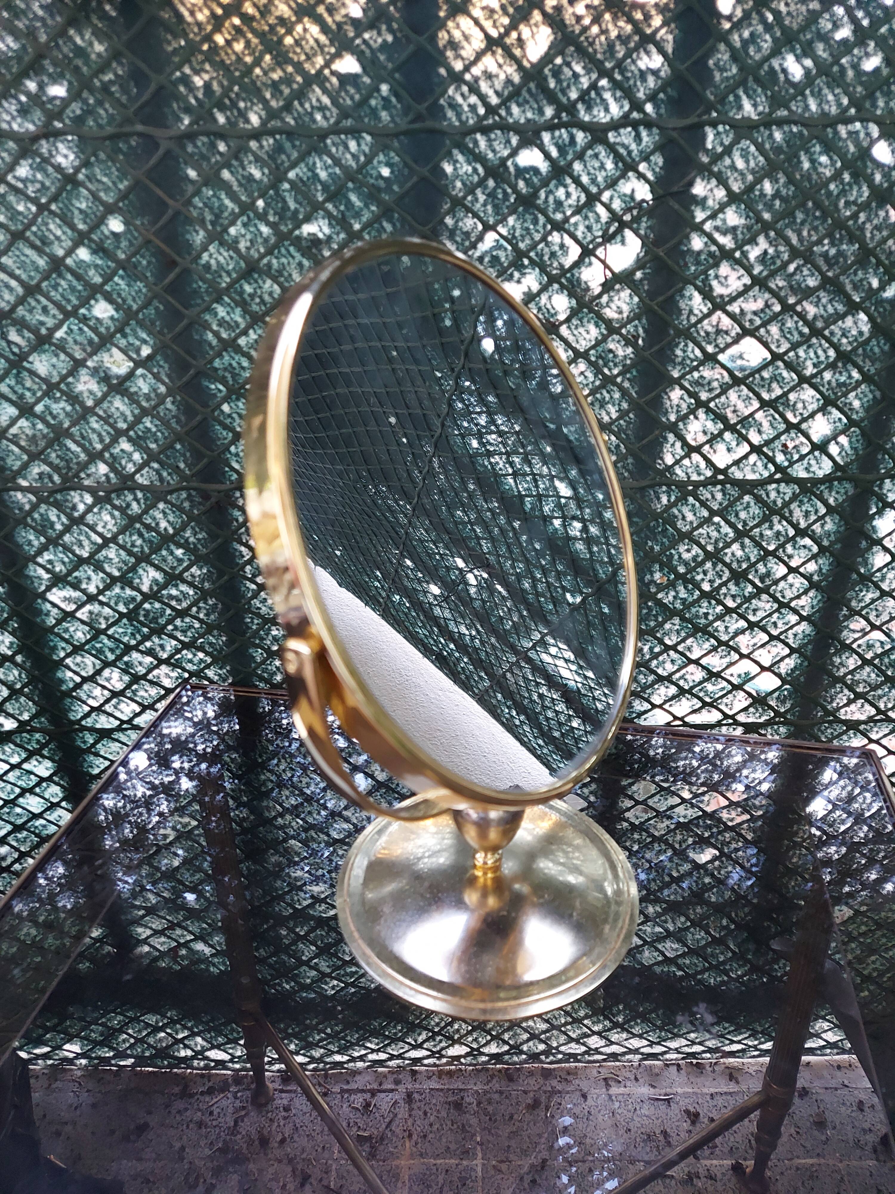 Brass psyche mirror