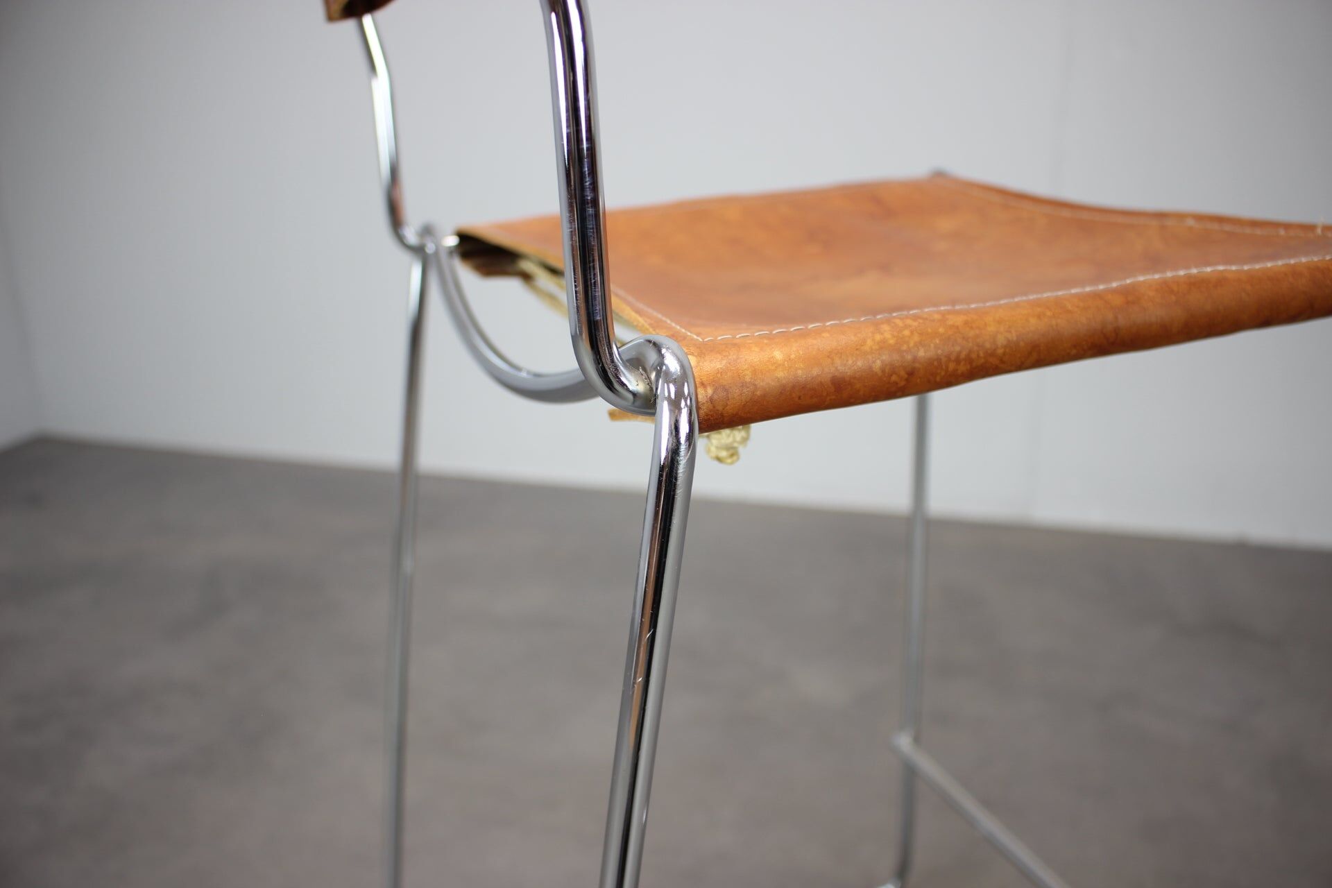 Leather stool by Giandomenico Belotti for Alias, Italy, 1970s.