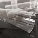 6 ancient crystal flutes blown by hand
