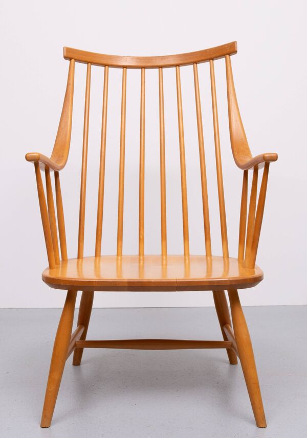Fauteuil à dossier fuseau Grandessa par Lena Larsson pour Nesto, Suède 1960