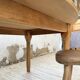 Oval farmhouse table oak 1960