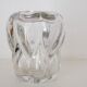 Art Deco vase in transparent thick crystal Val Saint Lambert 1920