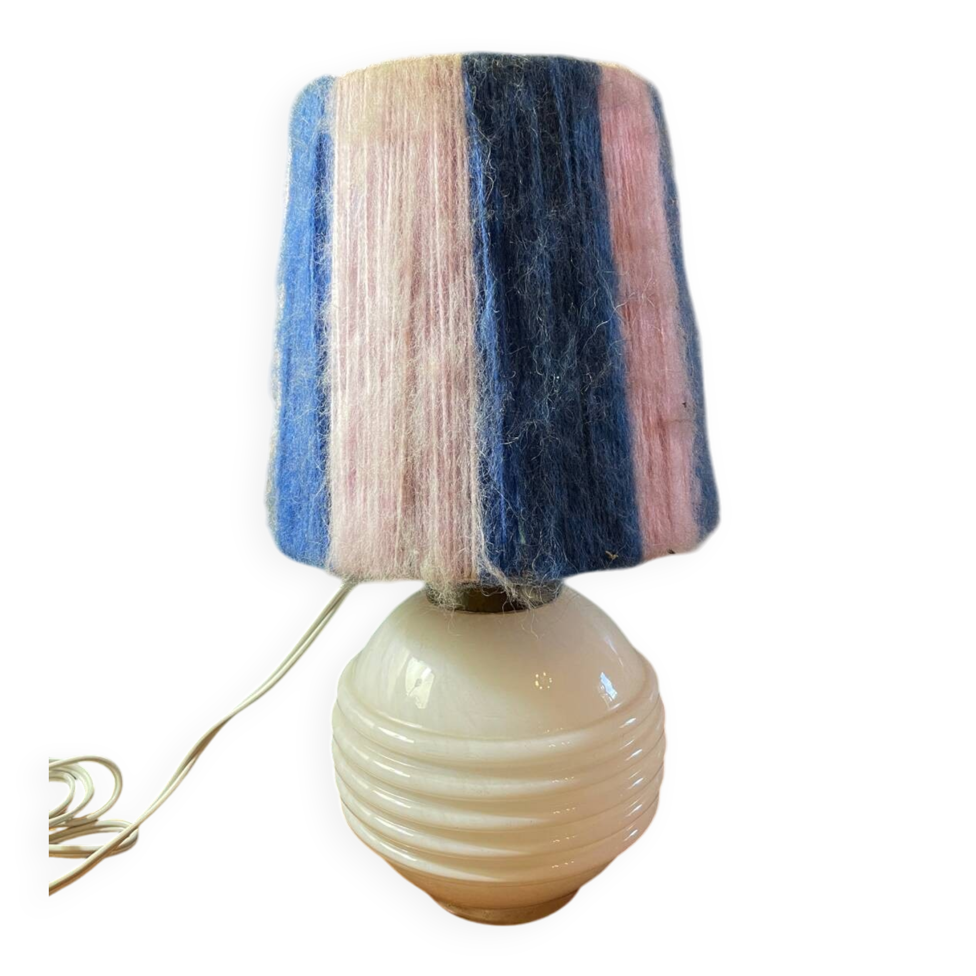 Art Deco lamp pink glass