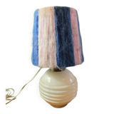 Art Deco lamp pink glass