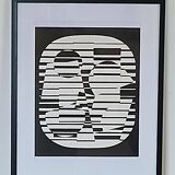 Victor vasarely sérigraphie d'après l'œuvre zeta 1955