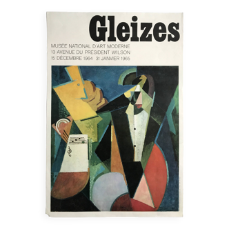 Albert gleizes (d'ap.) musée national d'art moderne, 1964. affiche originale