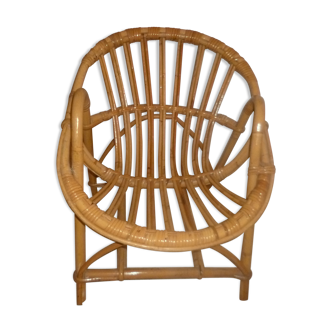 Shell rattan armchair  1960/1970