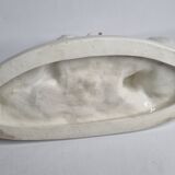 Saxon porcelain group, two fighting goats, signed Röhle, 1900