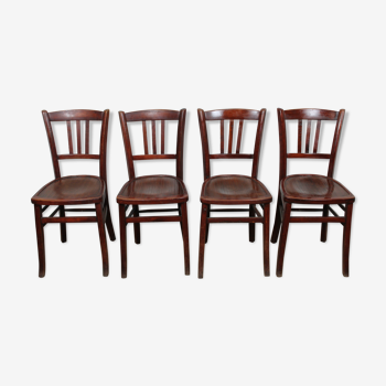 Set de quatre chaises bistrot