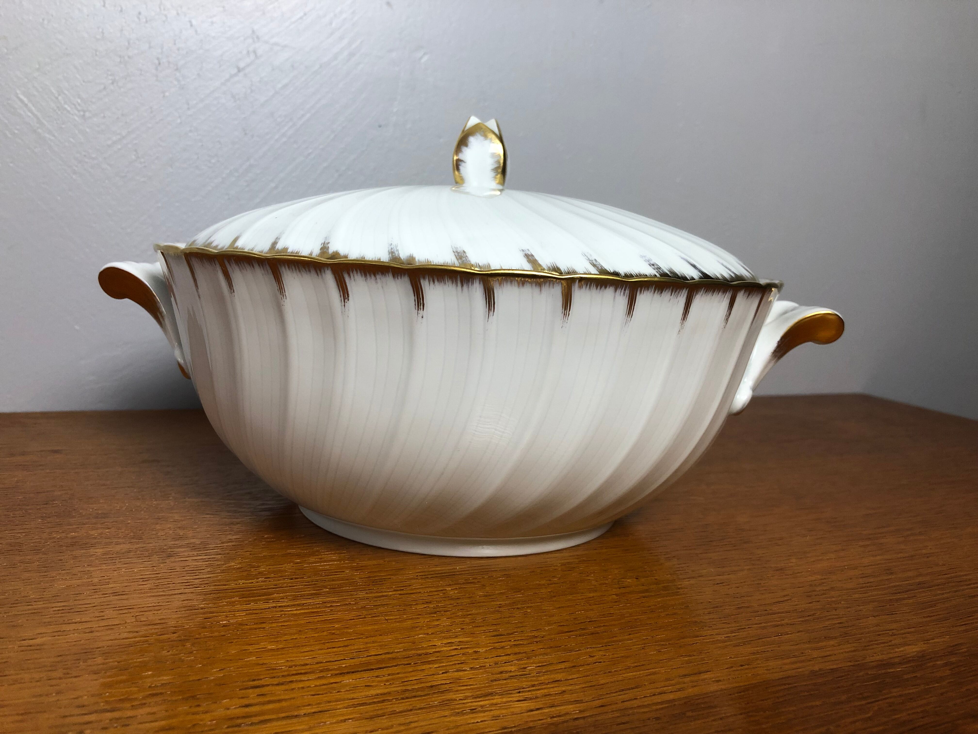 Limoges porcelain soup bowl, Bernardaud