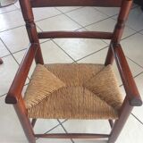 Armchair straw wood