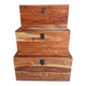 3 nesting chests in solid acacia