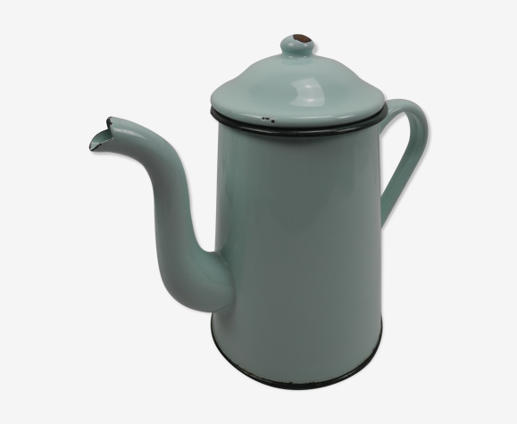 Cafétière tôle émaillée déco vintage