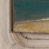 Oil on canvas 20th century beach and fishing boats by G. Carlos