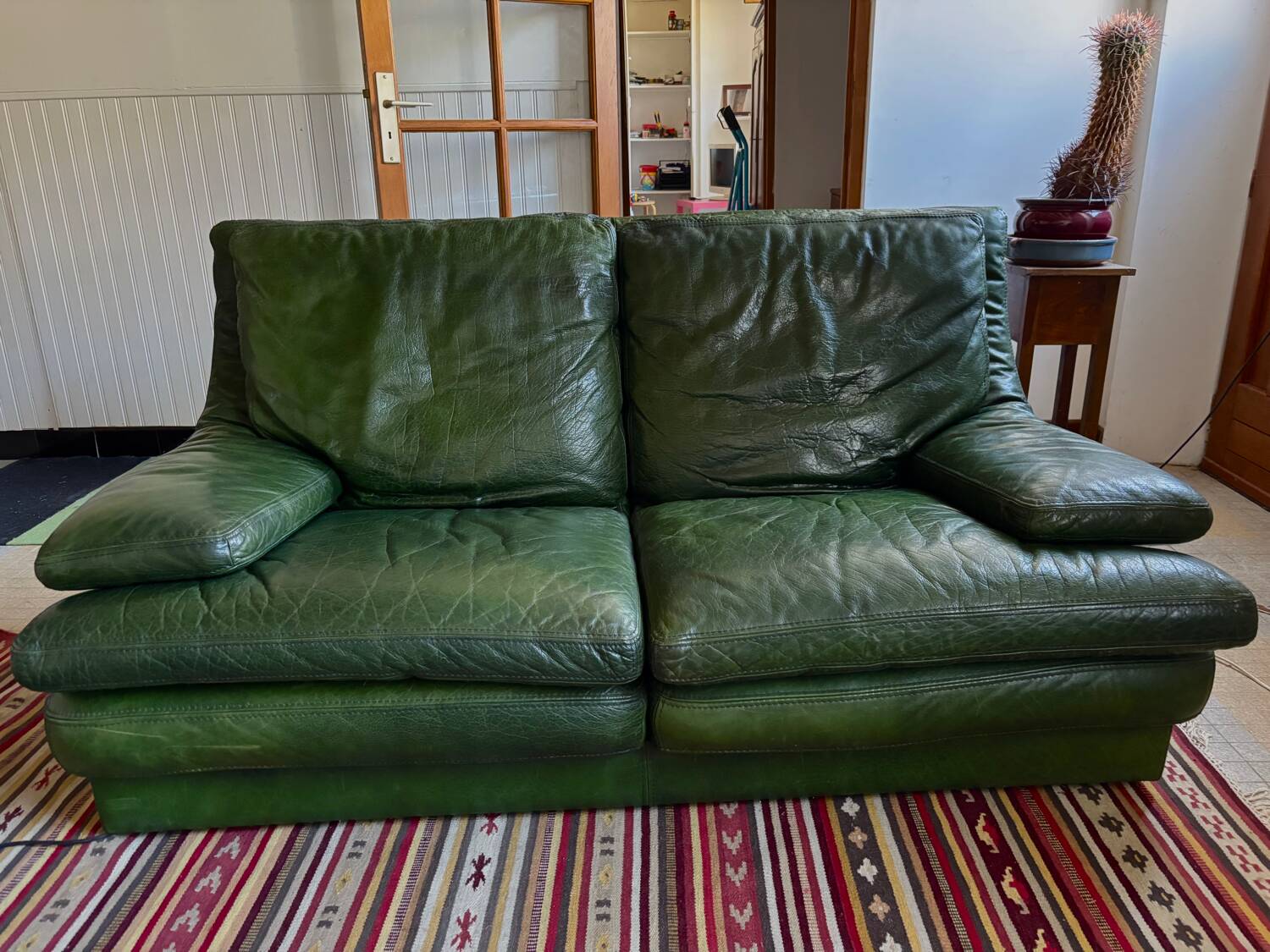 RocheBobois green sofa