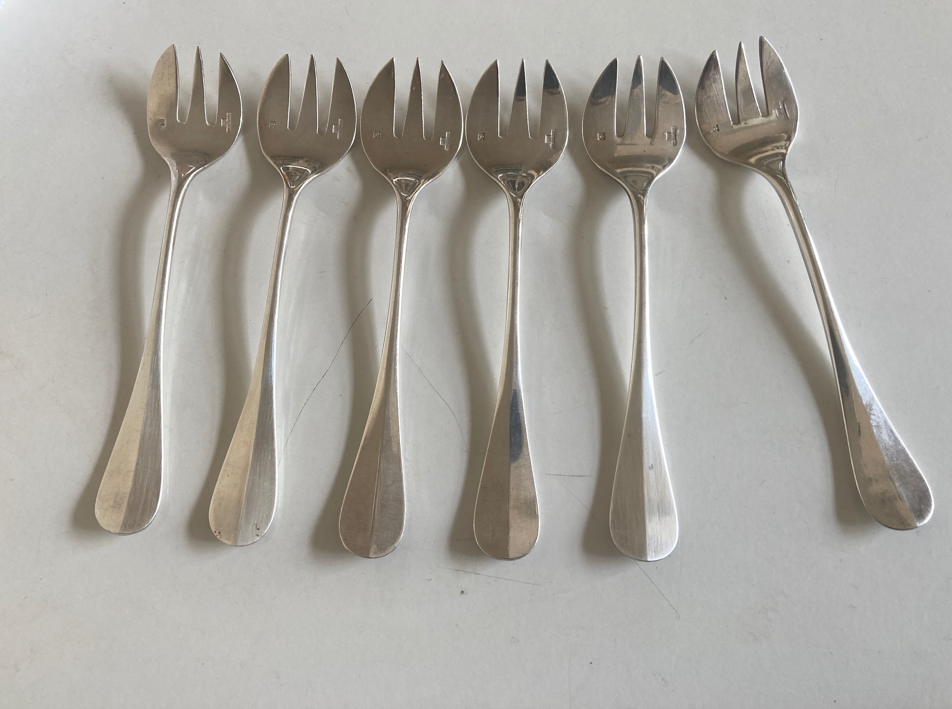 Set 6 forks with oysters Christofle filet