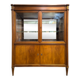 Louis XVI style cherry wood display case
