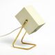 Great Mid Century metal bedside lamp with brass base by Kaiser Leuchten