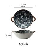 Vintage soup bowl with handle