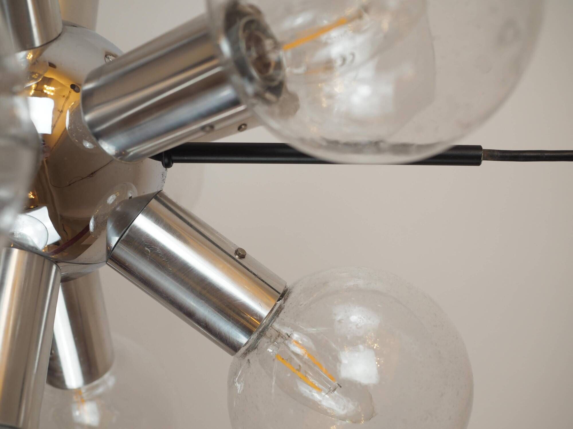 Lustre "Atomium" in the shape of Sputnik by J.T. AGE Kalmar, 1960s.