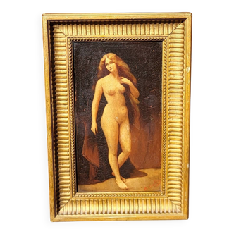 Early Nude Oil Painting of Female
