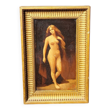 Early Nude Oil Painting of Female