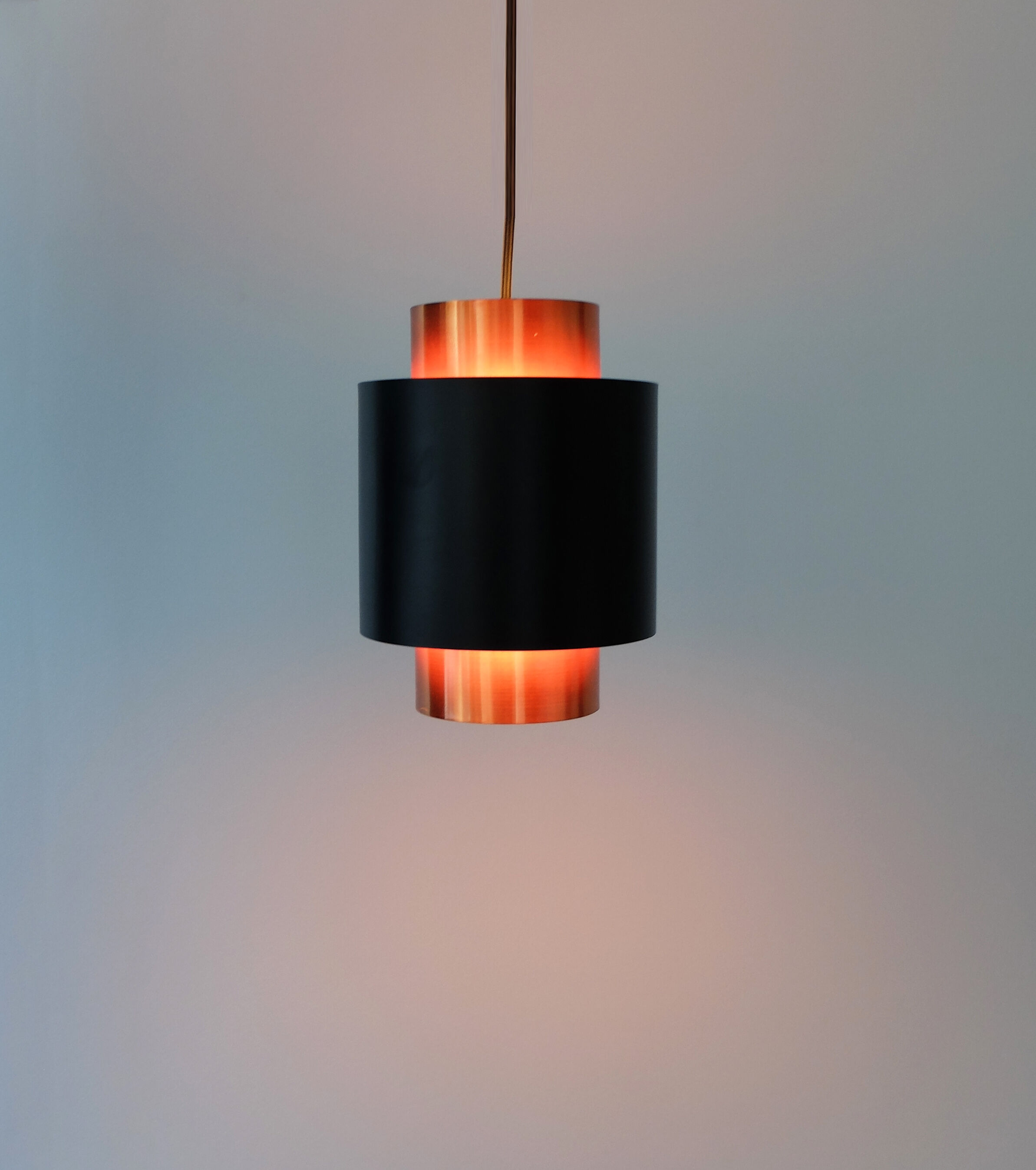 Hanging lamp Tunika copper Jo Hammerborg, Denmark, 1960