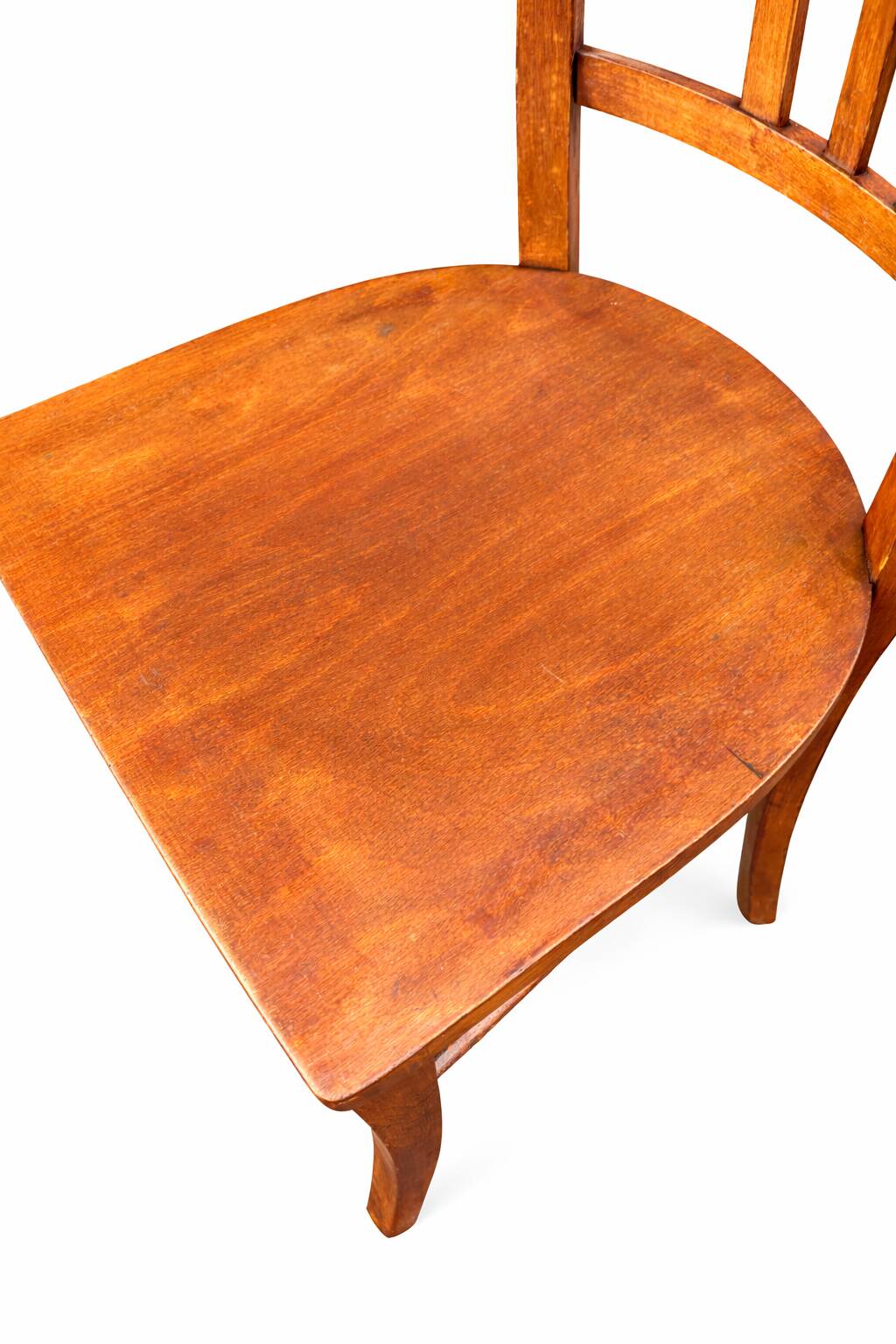 set of 4 curved wood chairs Baumann Restaurant Paris bistro 50s