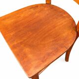 set of 4 curved wood chairs Baumann Restaurant Paris bistro 50s