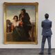Great painting signed FB and dated 1853, the lovers