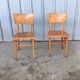 Lot of 2 vintage curved wooden thonet chairs