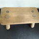Vintage footstool in light wood
