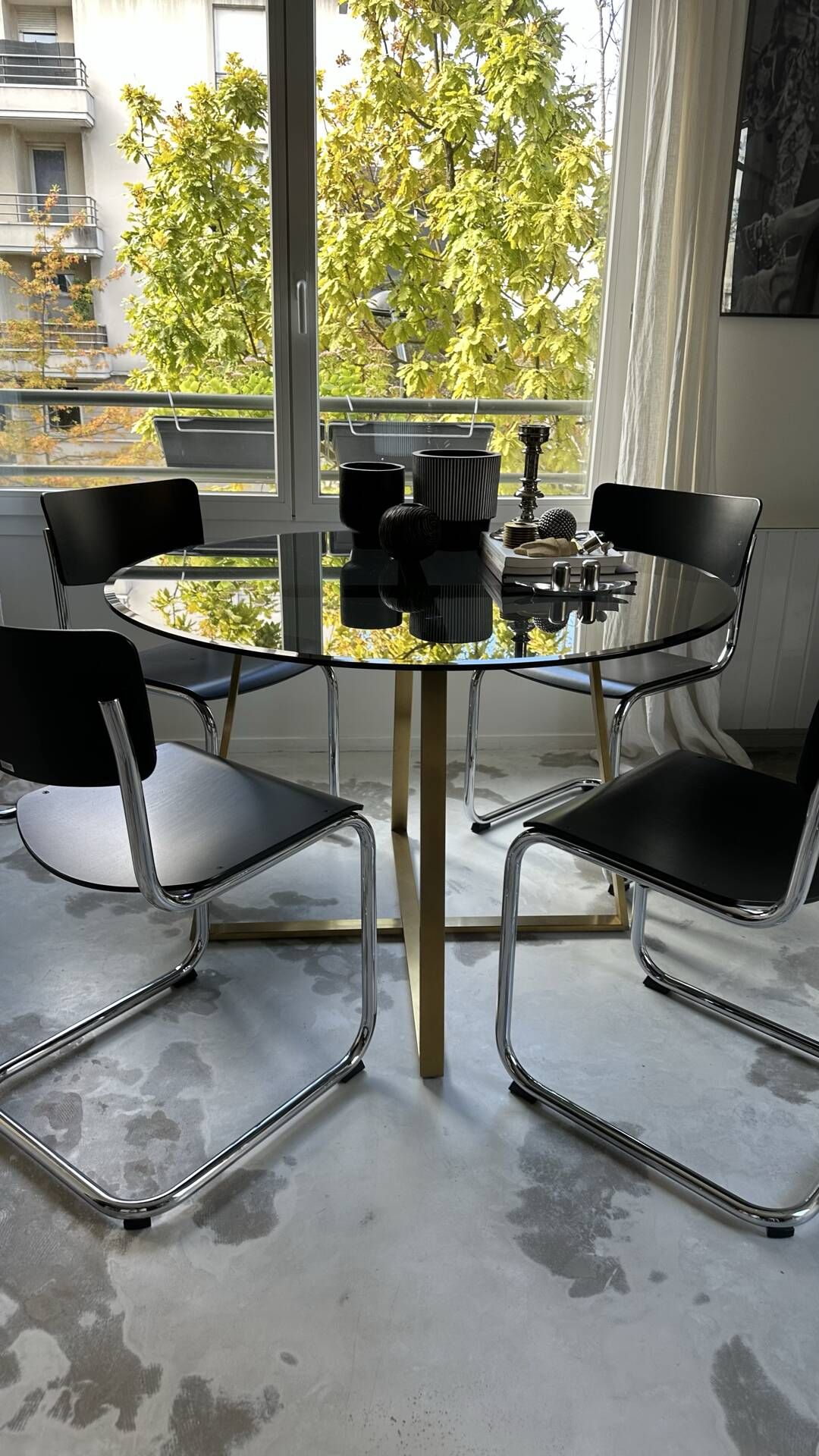 Magnificent set of 4 s43 thonet chairs.