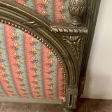 Louis XVI style bed in patinated beech, 20th century