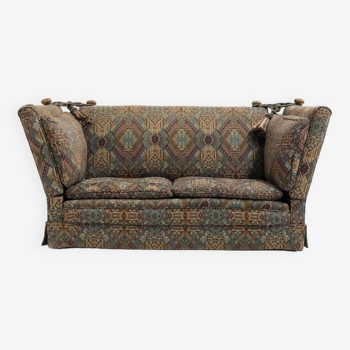 Two Seater Knole Sofa in Arts And Crafts Upholstery