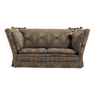 Two Seater Knole Sofa in Arts And Crafts Upholstery