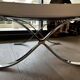White Barcelona chair with ottoman – Knoll 2012 Edition -