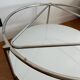 IKEA white glass coffee table by Ehlen Johansson, 1980s