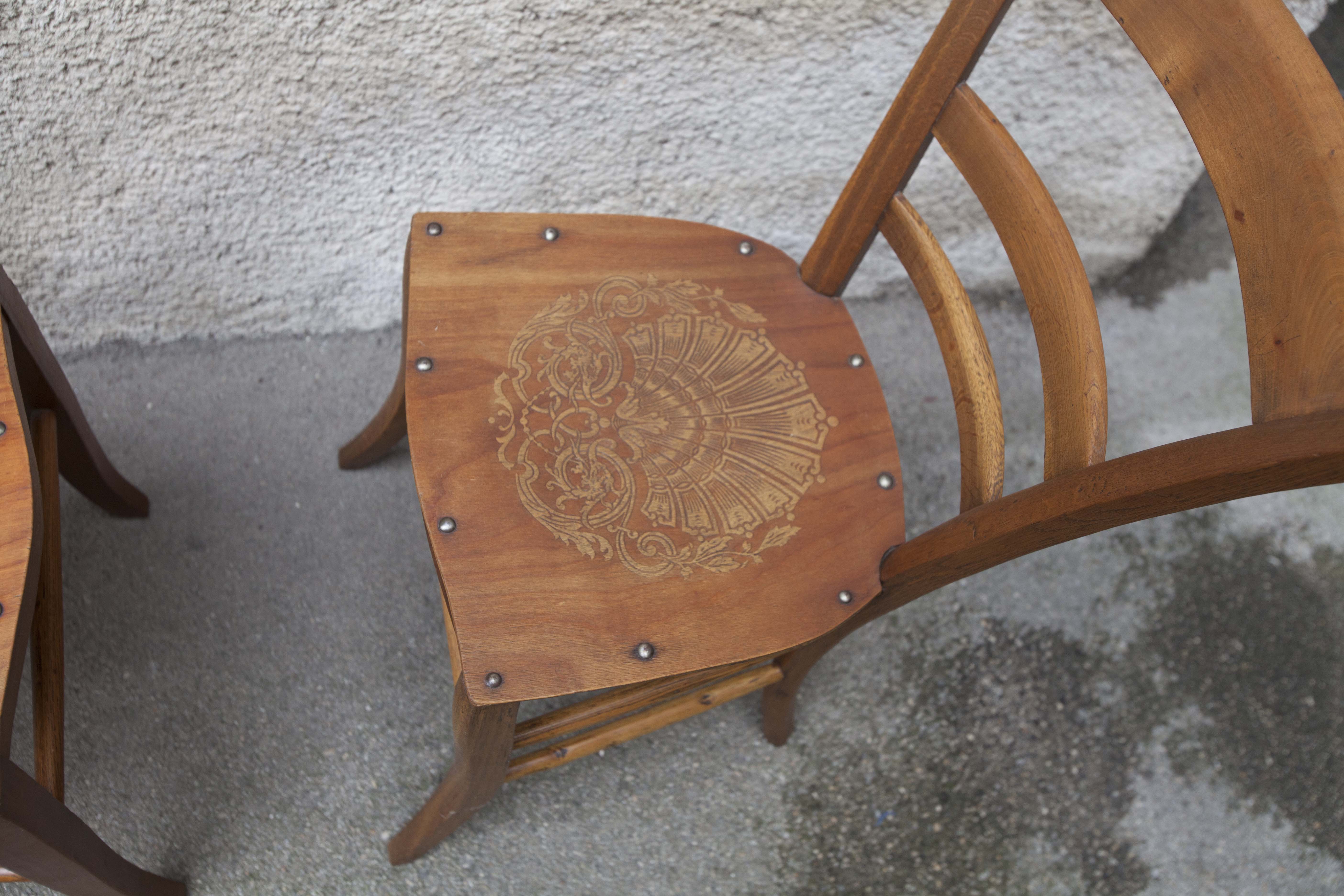 Pair of wooden chairs from the 1920s