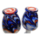 2 Vintage Italian Opaline Vases, 1950s