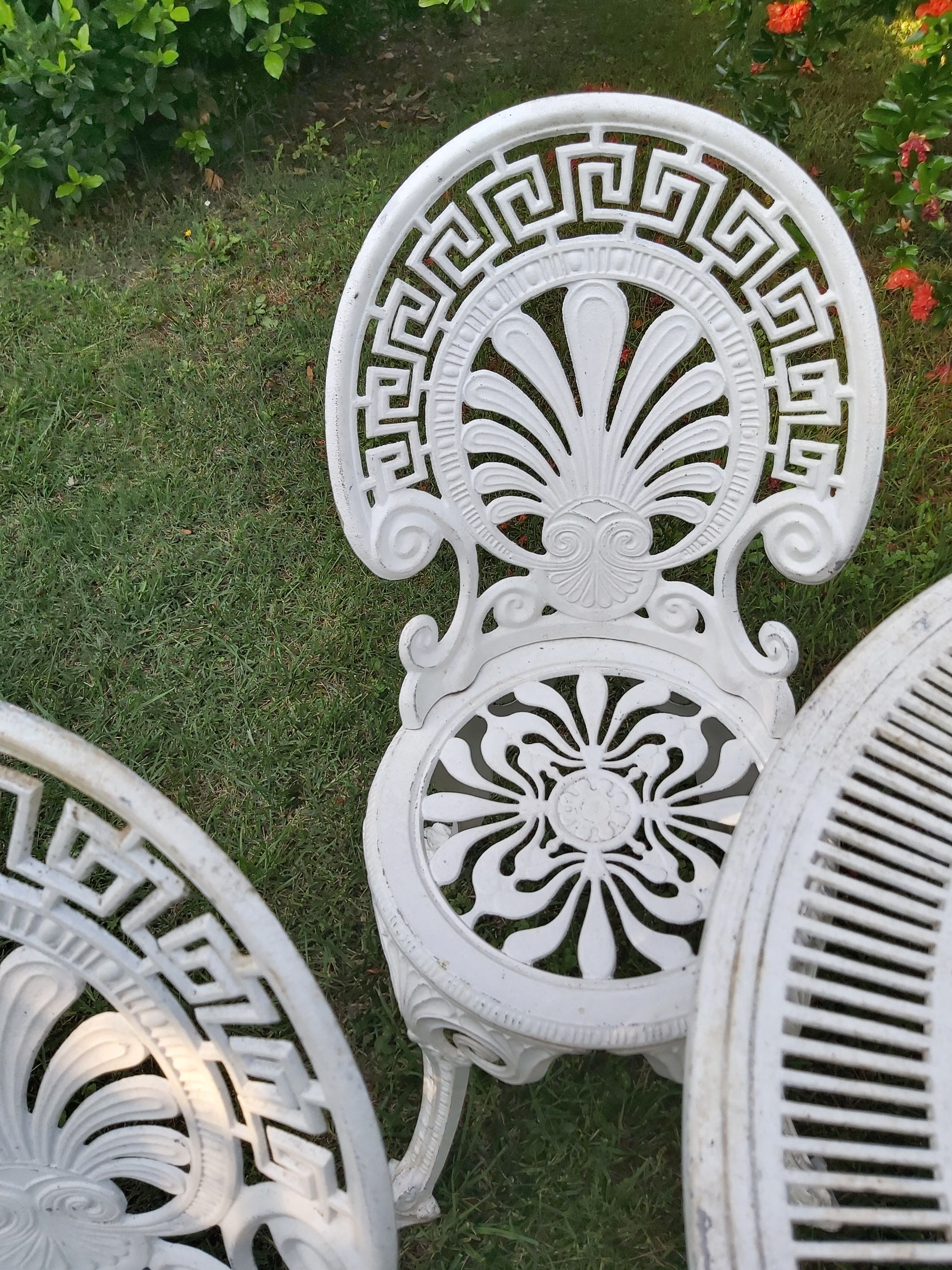 Cast aluminum garden furniture