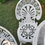 Cast aluminum garden furniture
