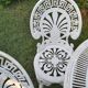 Cast aluminum garden furniture