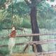 Painting old painting 1946 Lamy Vacances Haute Garonne