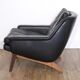 Fauteuil danois en cuir et palissandre 1960