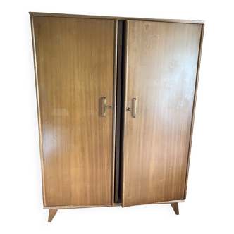 Armoire vintage années 50 en acajou – style scandinave