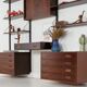 PS System Modular Shelving, Rosewood Veneer, Danish, 1960s